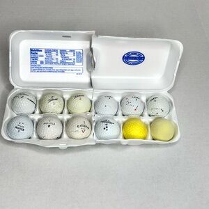 Mixed Lot 12 Used Golf Balls - Titleist, Maxfli, Callaway, Dunlop, Ultra